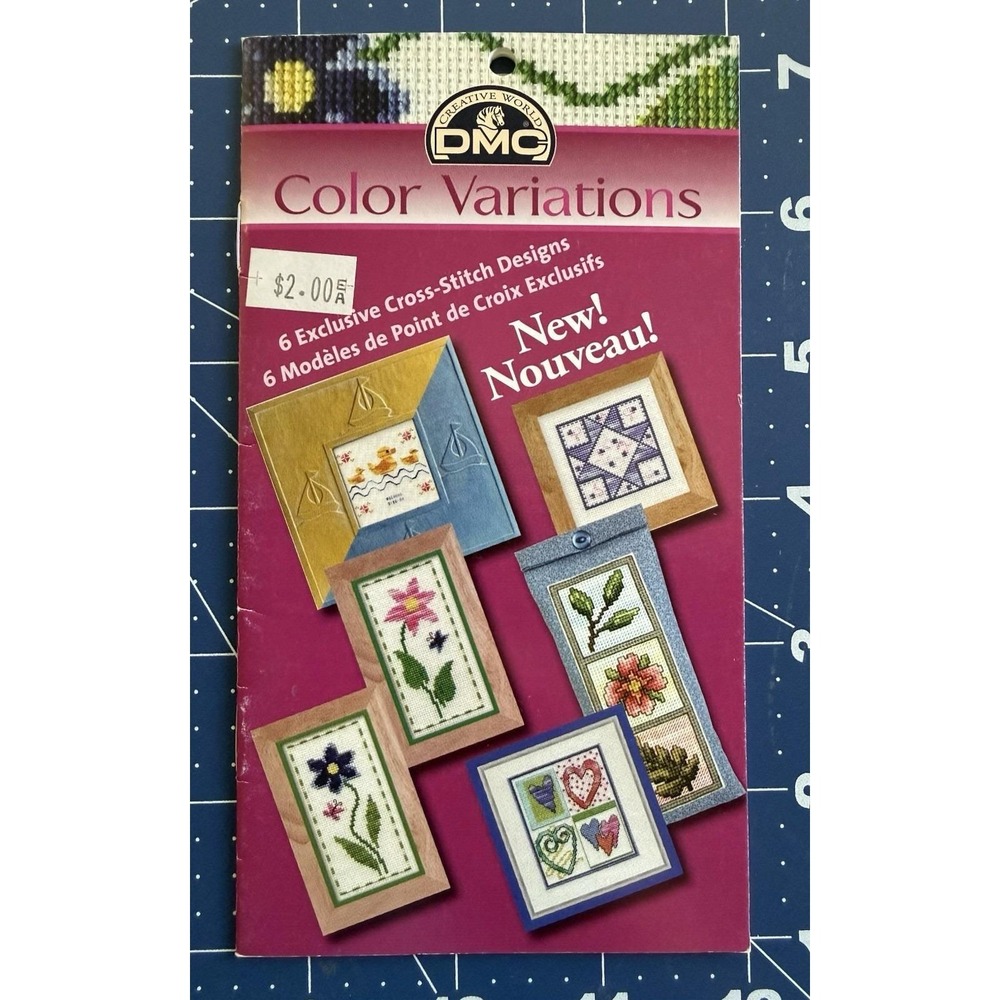 DMC Color Variations Booklet w 6 Exclusive Cross Stitch Designs
